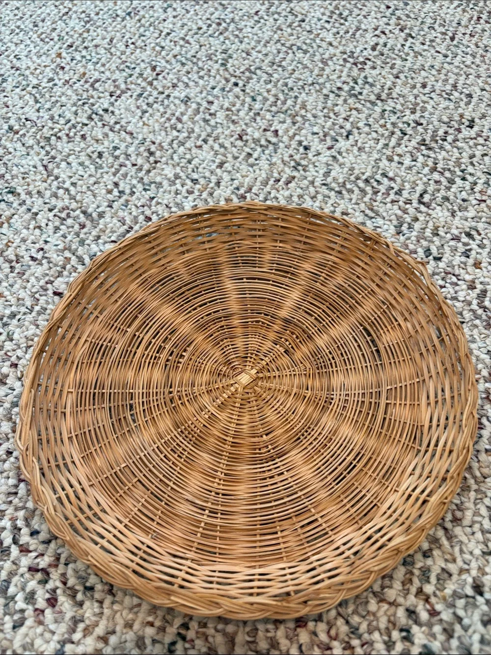 Natural Wicker Round Paper Plate Holders
